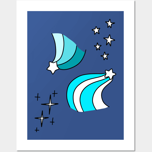 Sparkles and Shooting Star Wall Art by saradaboru